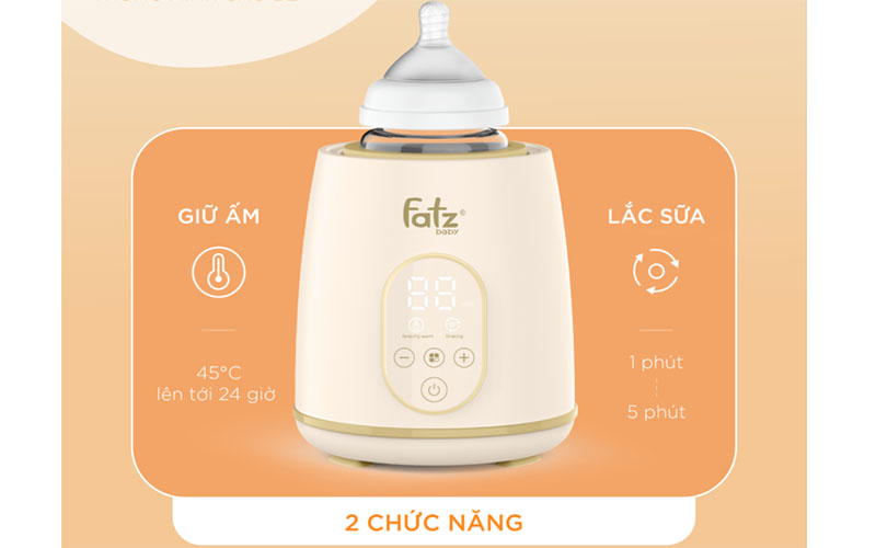 Máy lắc và giữ ấm bình sữa điện tử Shake 2 Fatzbaby FB3911HB