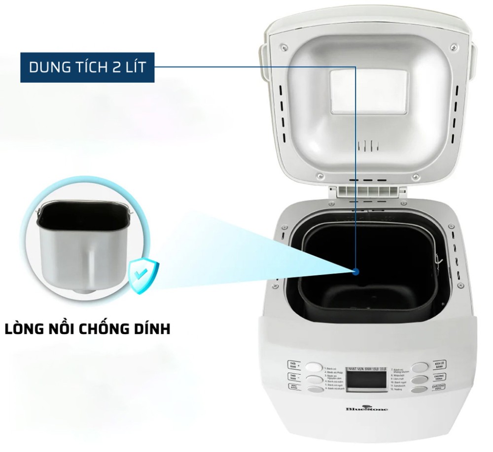 Máy làm bánh mì Bluestone BMB-2421 - Hàng chính hãng