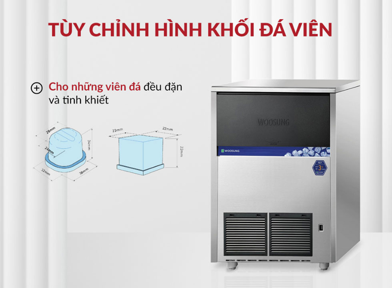 Tạo ra những viên đá tinh khiết, vuông vức, đẹp mắt