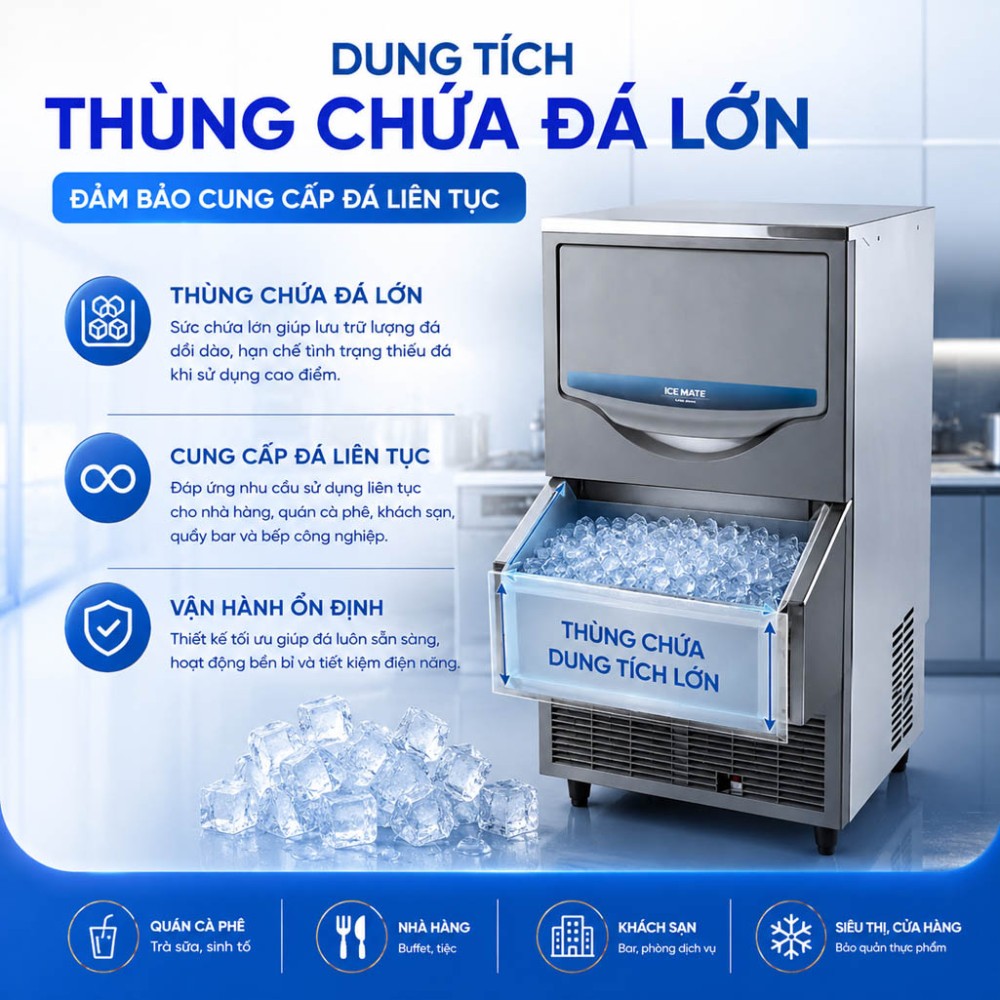 Máy làm đá viên 50kg Hoshizaki SRM-60A - Hàng chính hãng