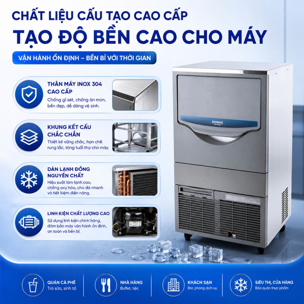 Máy làm đá viên 50kg Hoshizaki SRM-60A - Hàng chính hãng