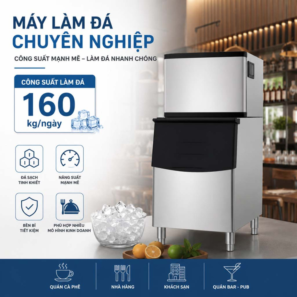 Máy làm đá viên Ice Pro IPR160  - Hàng chính hãng