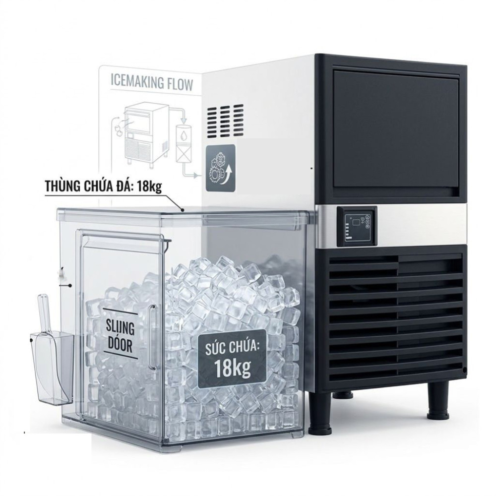 Máy làm đá viên Ice Pro IPR55 55kg/24h - Hàng chính hãng