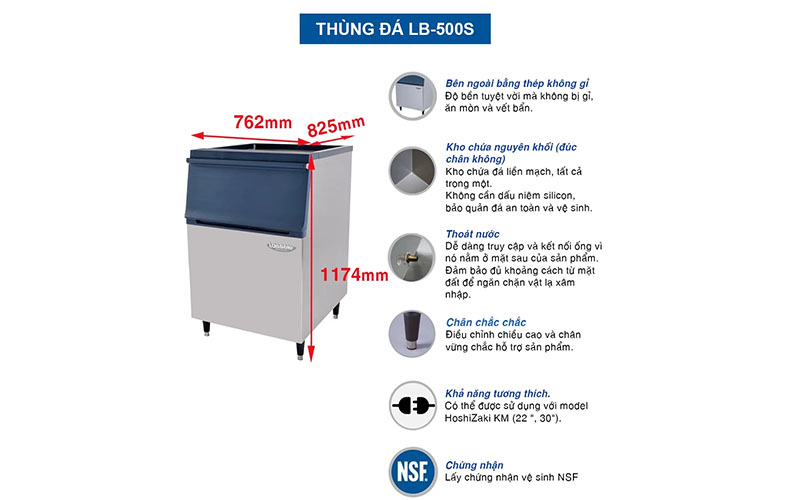 Máy làm đá viên Lassele LMI-900A