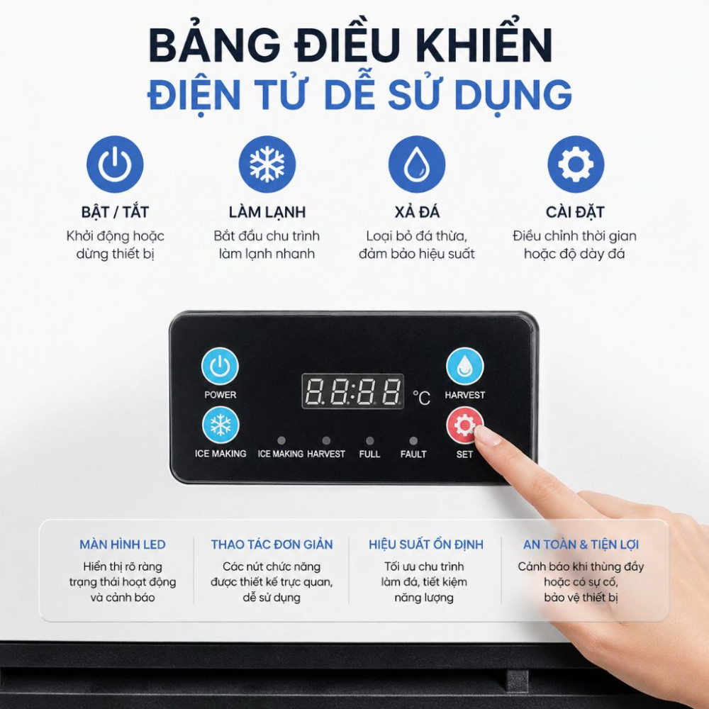 Máy làm đá viên Oucboll ZFK170F - Hàng chính hãng