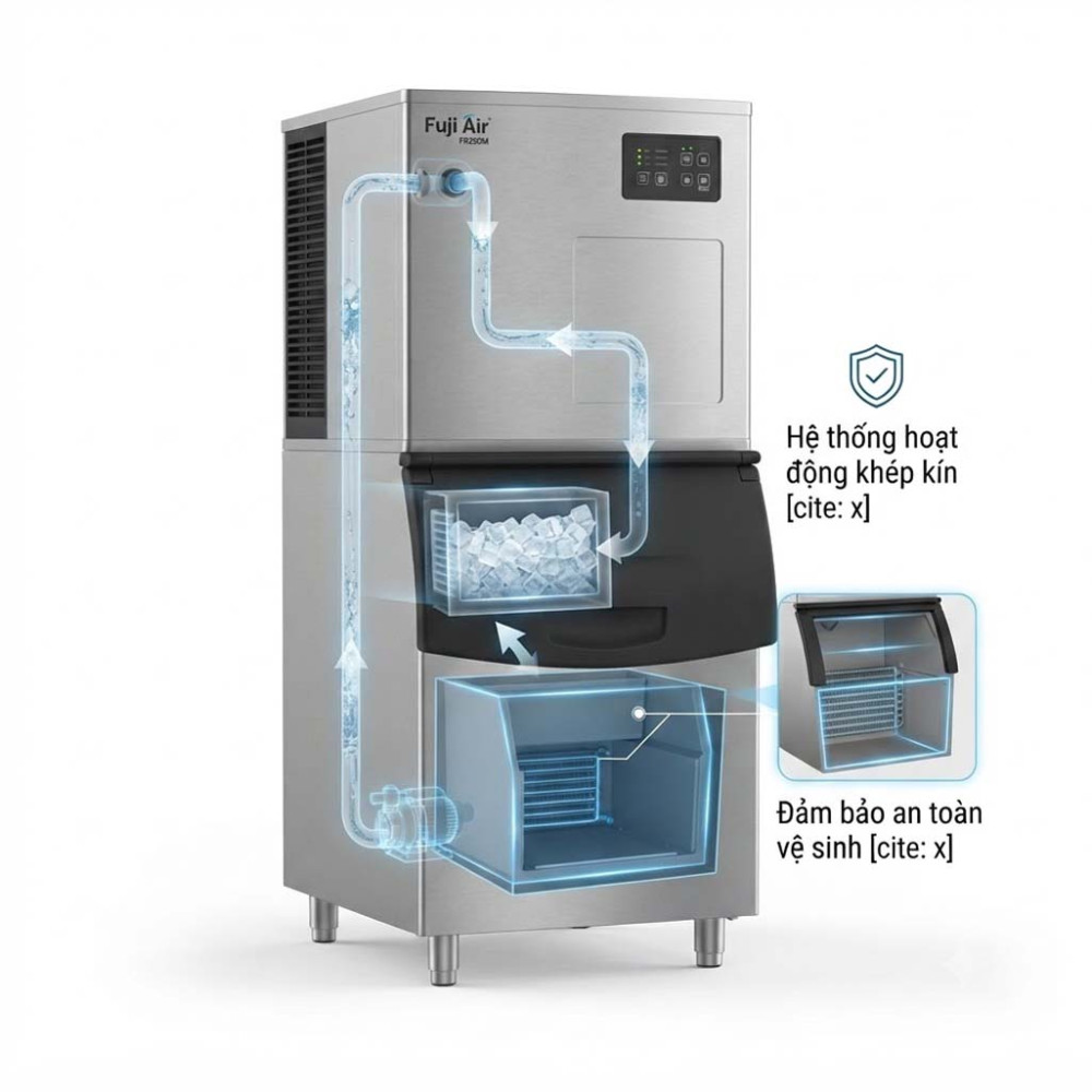 Máy làm đá công nghiệp Fuji Air FR280M  - Hàng chính hãng