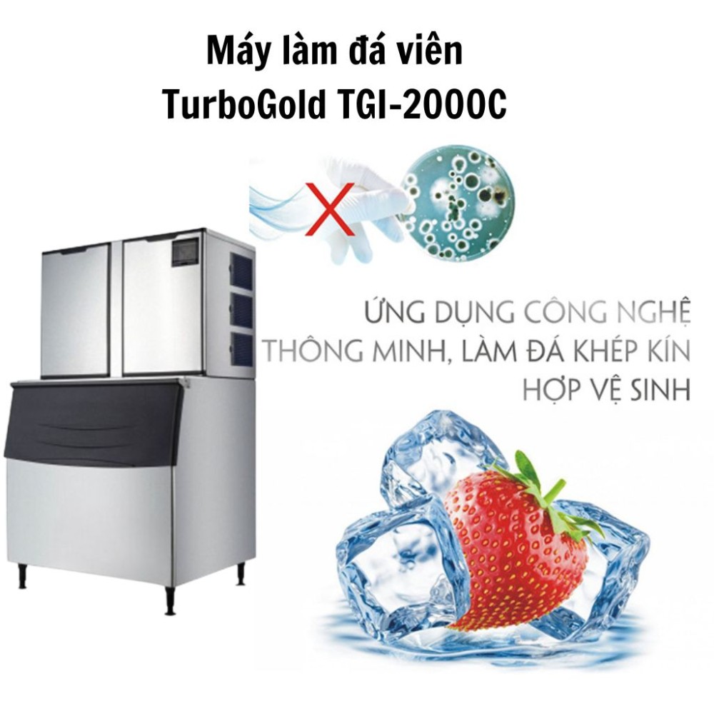 Máy làm đá viên vuông TurboGold TGI-2000C - Hàng chính hãng