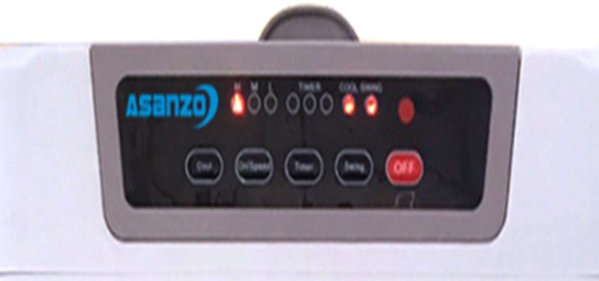 Bảng điều khiển của máy làm mát không khí Asanzo A-3000