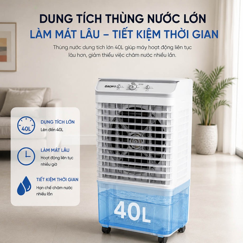 Quạt làm mát hơi nước Daichi HA-626 - Hàng chính hãng