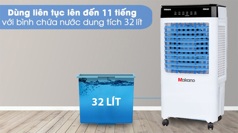 Dung tích thùng nước của Máy làm mát không khí Makano MKA-03500B