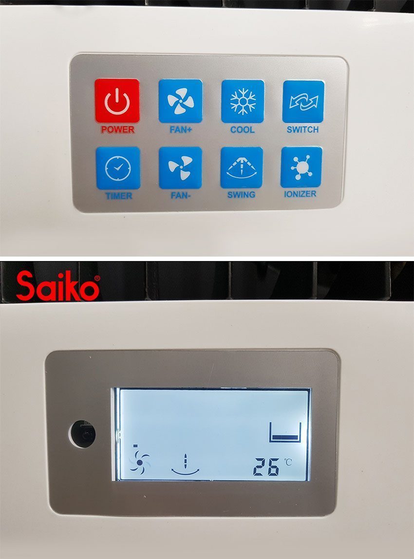 Bảng điều khiển của máy làm mát không khí Saiko AC-4000CL