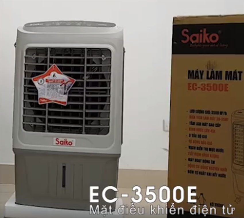 Máy làm mát không khí Saiko EC-3500E với thiết kế sang trọng