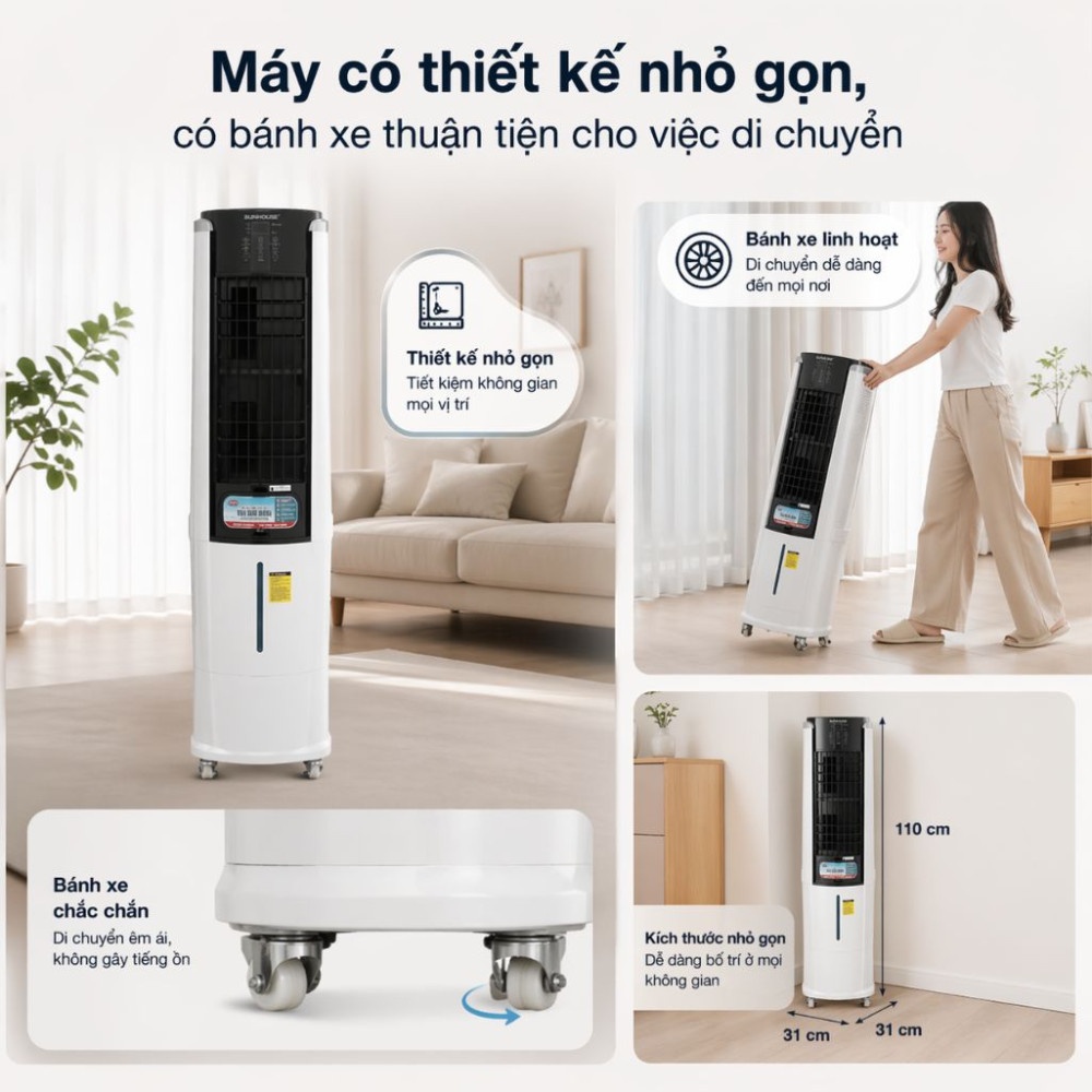 Máy làm mát không khí Sunhouse SHD7737 - Hàng chính hãng
