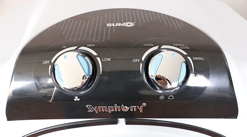 Bảng điều khiển của Máy làm mát không khí Symphony Sumo 75XL