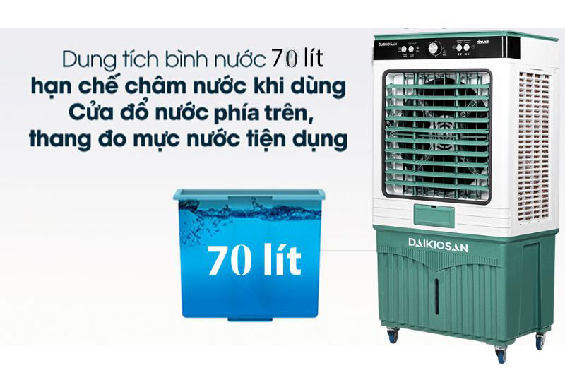 Dung tích thùng nước lớn tiết kiệm thời gian thay nước