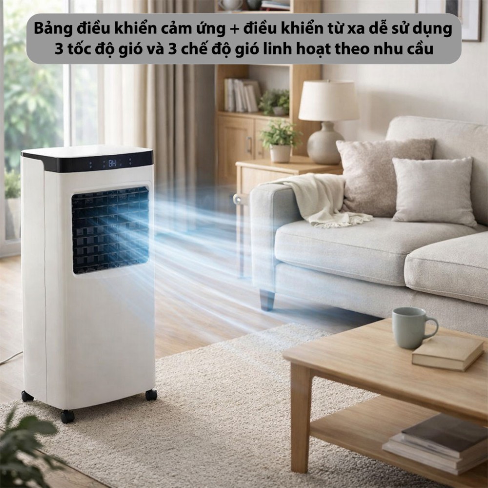 Máy làm mát bằng hơi nước kèm lọc không khí Fujihome AC-12 - Hàng chính hãng