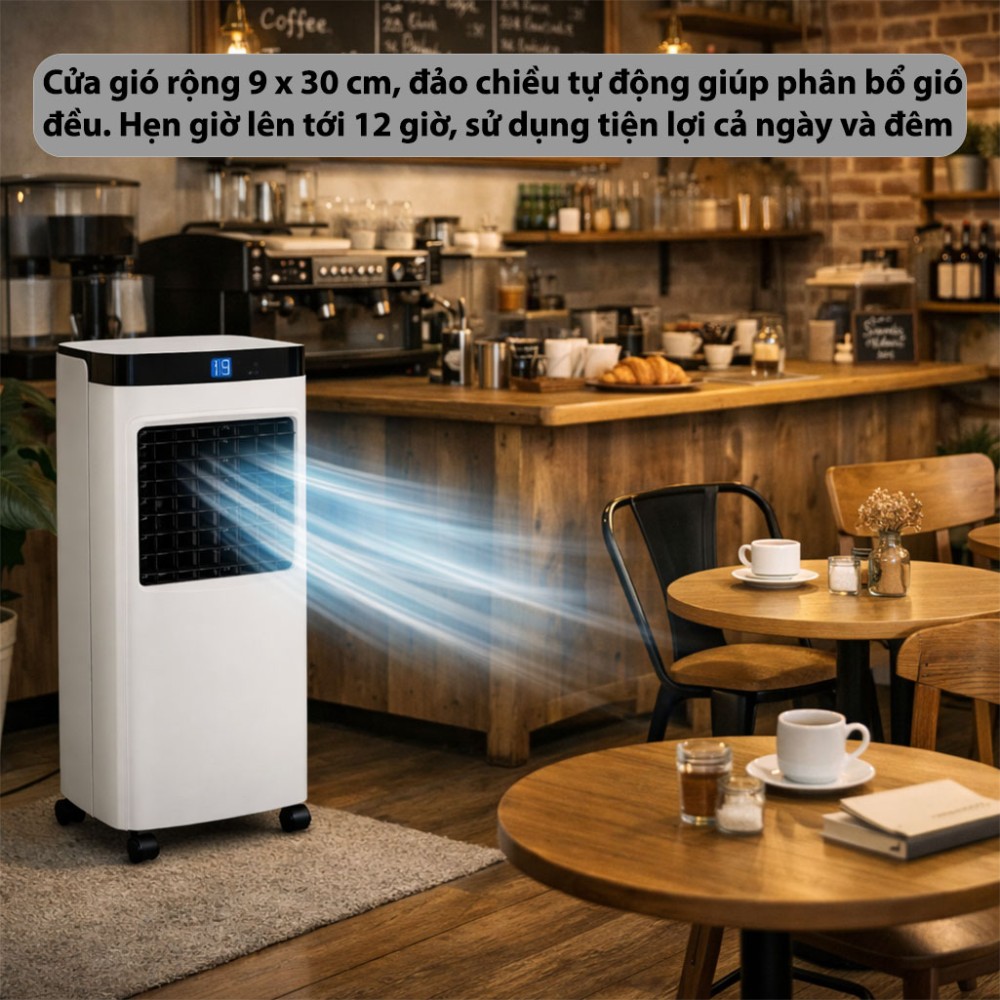 Máy làm mát bằng hơi nước kèm lọc không khí Fujihome AC-12 - Hàng chính hãng