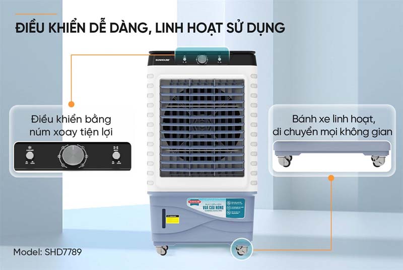 Bảng điều khiển núm xoay dễ dàng thao tác và điều chỉnh