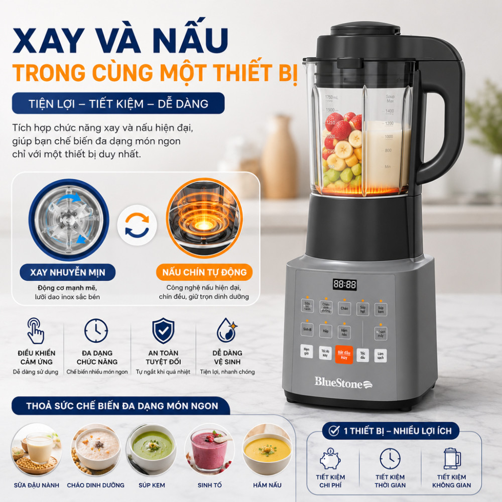 Máy xay nấu đa năng Bluestone BLB-6039 - Hàng chính hãng