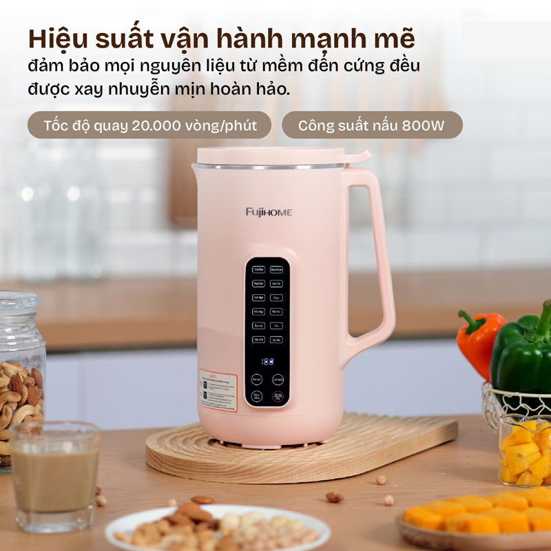 Công suất mạnh mẽ xay nấu nhanh chóng, tiết kiệm điện