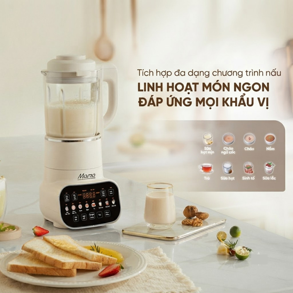 Máy làm sữa hạt đa năng Sunhouse mama SHD5268 - Hàng chính hãng