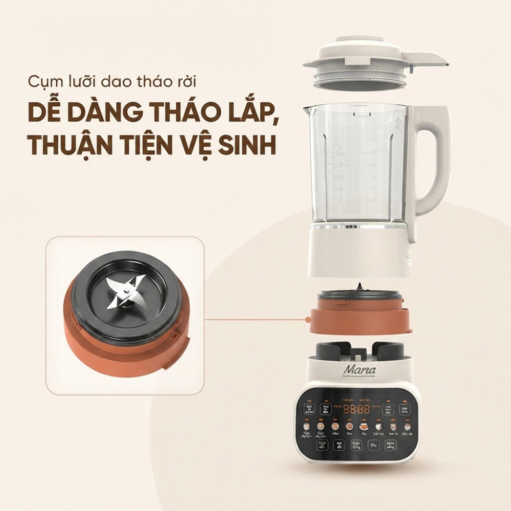 Máy làm sữa hạt đa năng Sunhouse mama SHD5268 - Hàng chính hãng