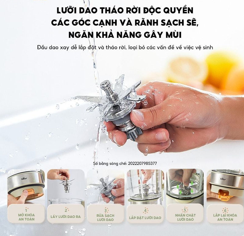 Lưỡi dao cao cấp giúp xay thực phẩm siêu nhuyễn và mịn