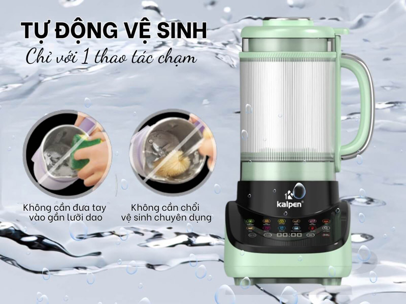 Chức năng vệ sinh máy tự động nhiệt độ cao 1 nút nhấn 