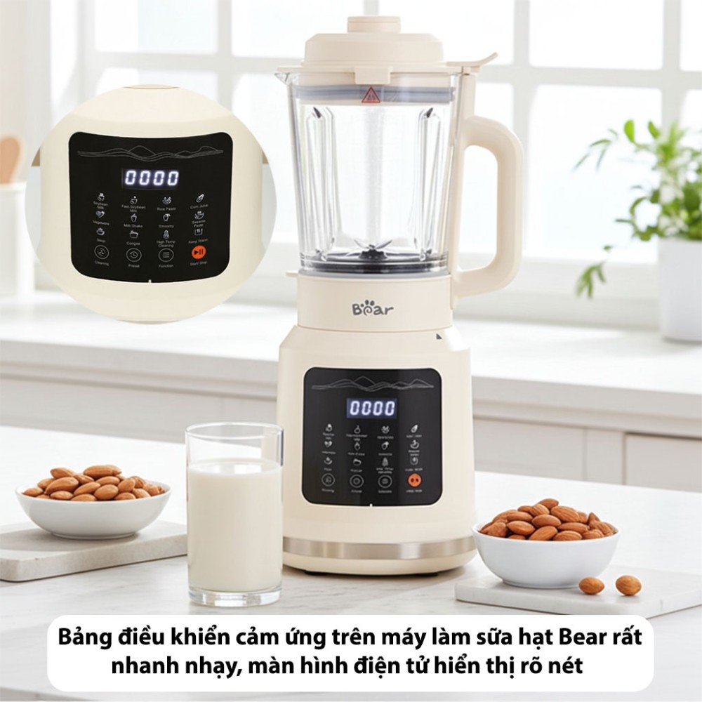 Máy làm sữa hạt đa năng Bear BCB-E153W2 - Hàng chính hãng