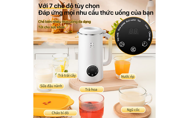 Chương trình nấu của Máy làm sữa hạt đa năng Zolele MB601