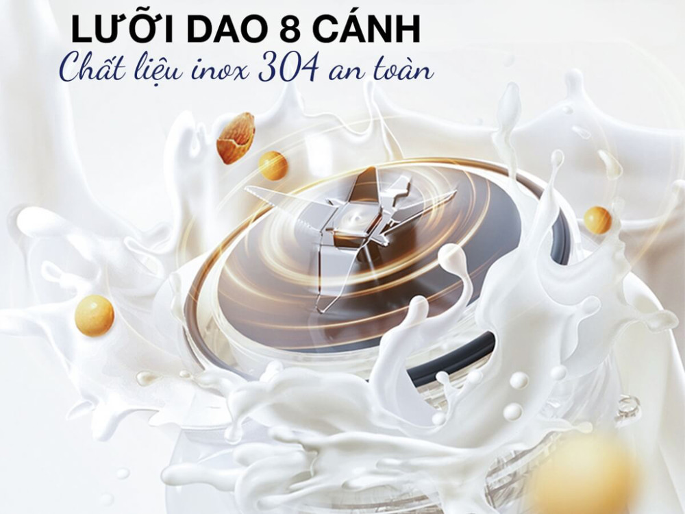 Lưỡi dao 8 cánh bằng inox 304, xay mịn mọi loại thực phẩm