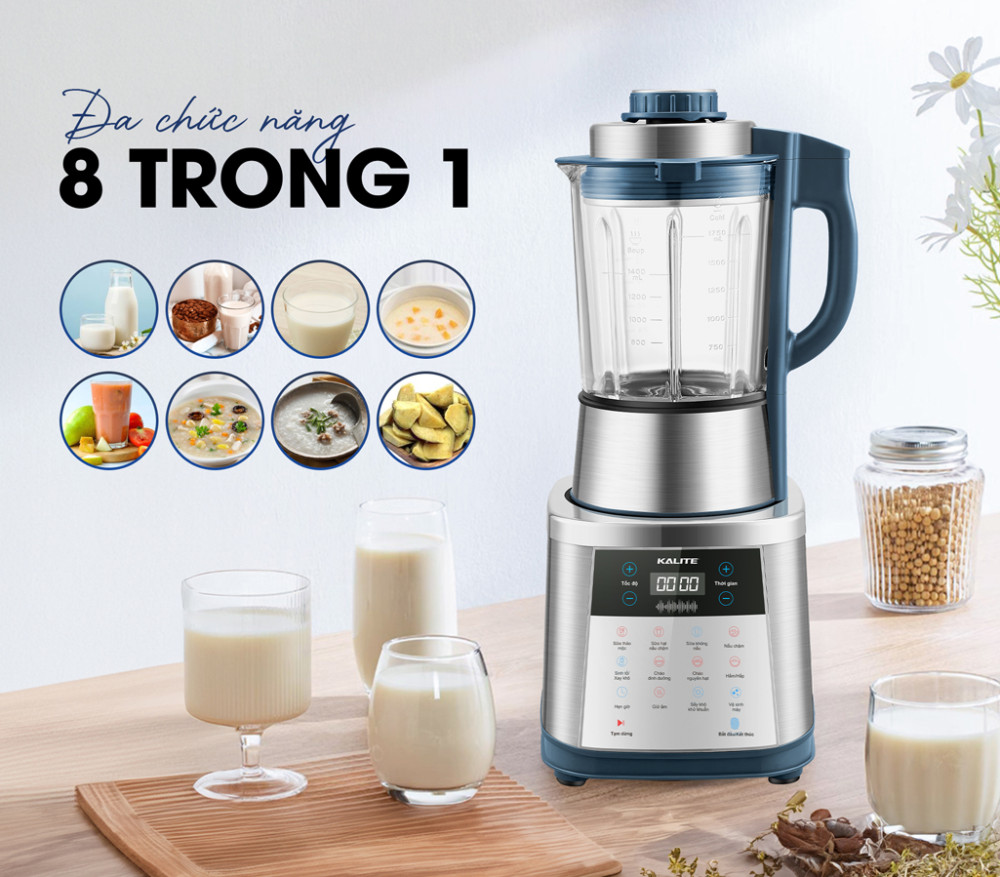 8 chương trình nấu đa dạng: sữa hạt, cháo, súp, ngũ cốc, đến sinh tố, nước ép