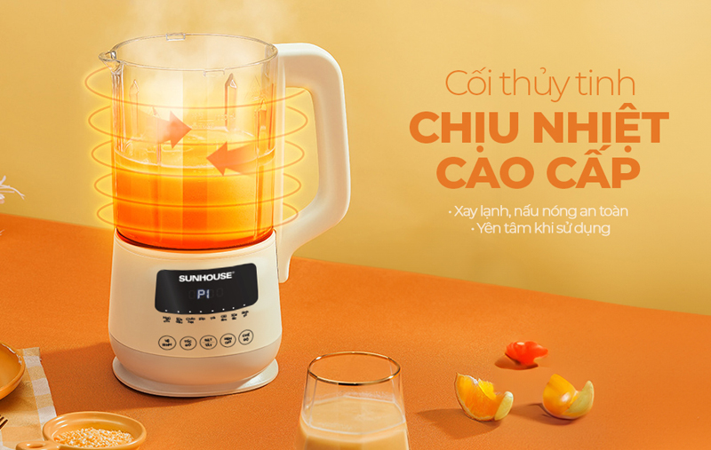 Cối bằng thủy tinh cao cấp, sản phẩm có khả năng chịu nhiệt tốt 