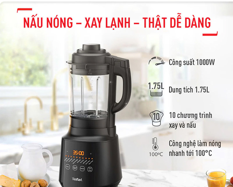 Tính năng nổi bật của máy làm sữa hạt sữa hạt Tefal BL511868 