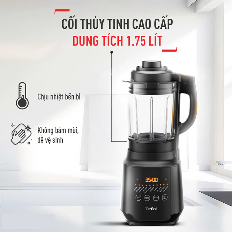 Cối xay bằng thủy tinh cao cấp, có khả năng chịu nhiệt lên đến 300°C