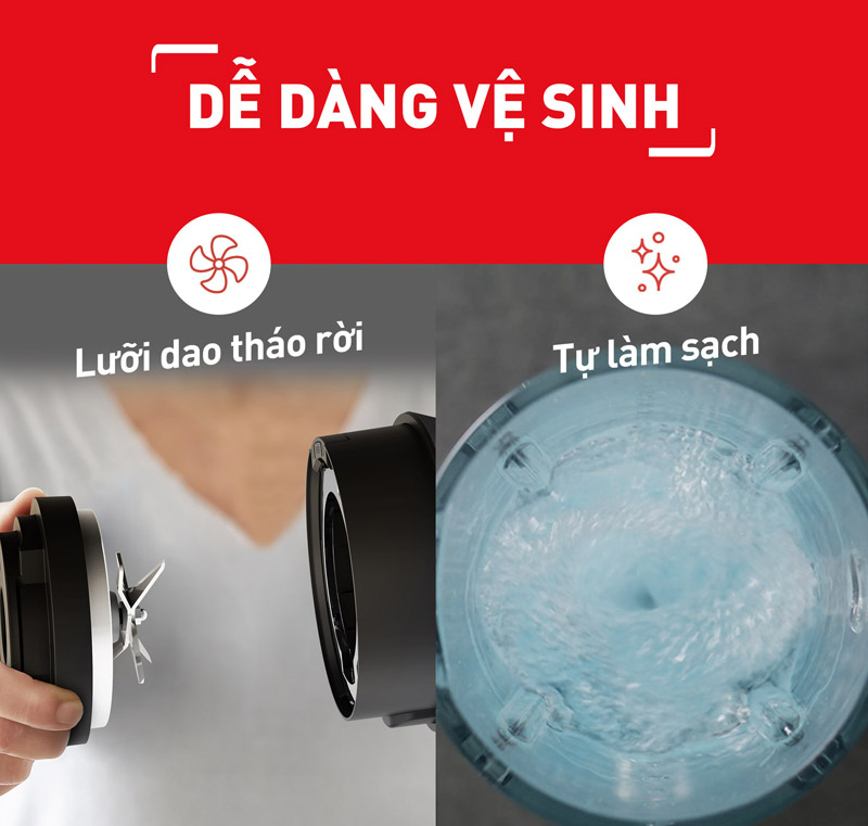 Tính năng tự làm sạch dễ dàng với 1 nút bấm