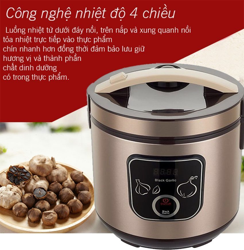 Nồi làm tỏi đen Apechome APH-10B với công nghệ nhiệt 4 chiều