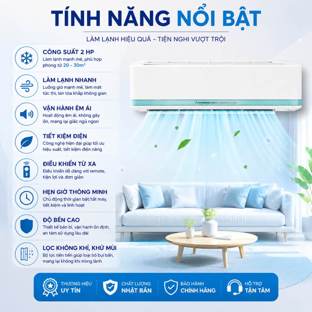 Máy lạnh Mitsubishi Heavy 2HP SRK-18CS-S5 - Hàng chính hãng