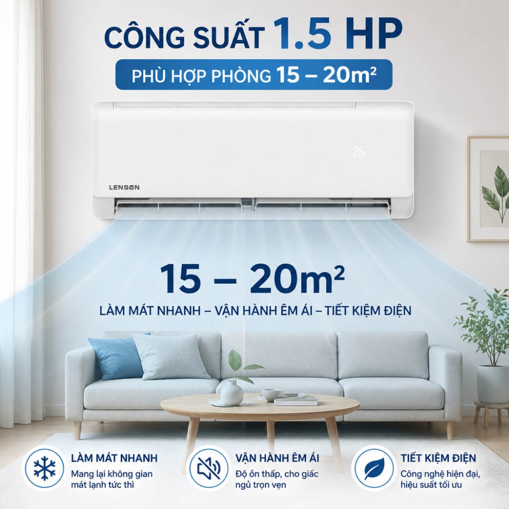 Máy lạnh Lenson 1.5HP LF-12CX1 - Hàng chính hãng