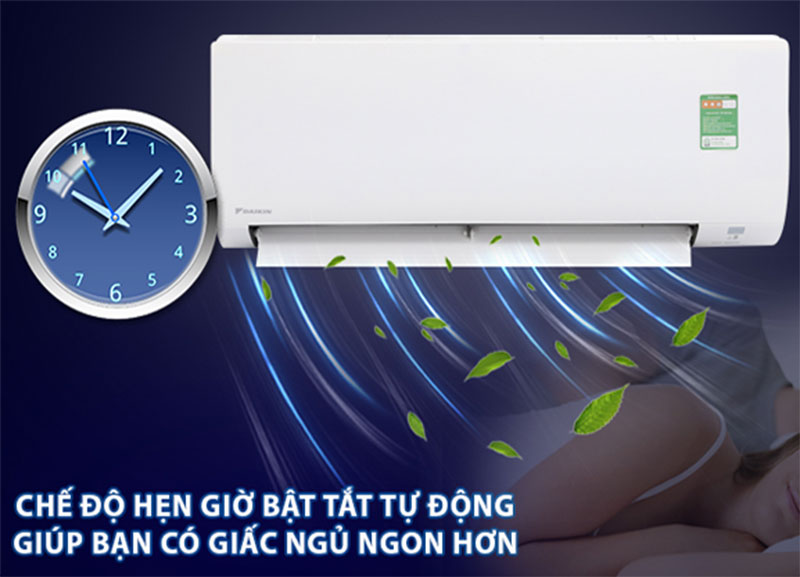 Chức năng hẹn giờ của máy lạnh Daikin FTC60NV1V/RC60NV1V