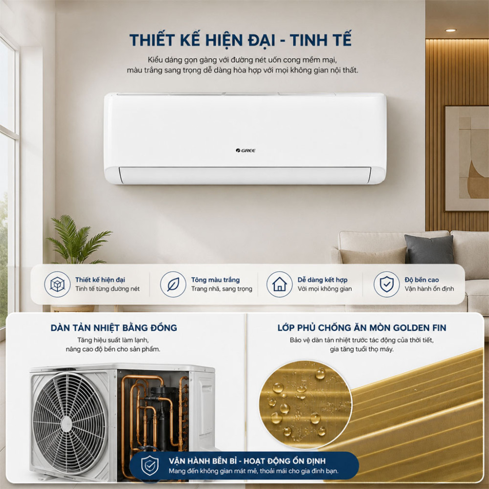 Máy lạnh Gree 1.5HP COSMO12CN - Hàng chính hãng