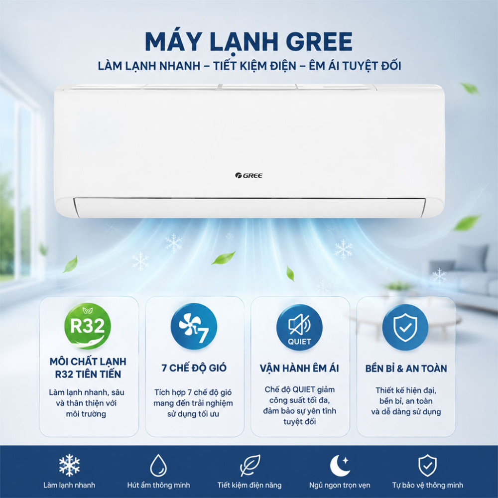 Máy lạnh Gree 1.5HP COSMO12CN - Hàng chính hãng