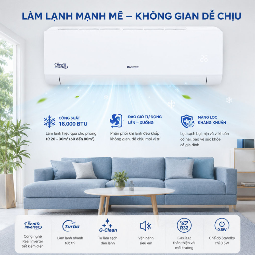 Máy lạnh Gree Inverter 2HP BD18CI - Hàng chính hãng