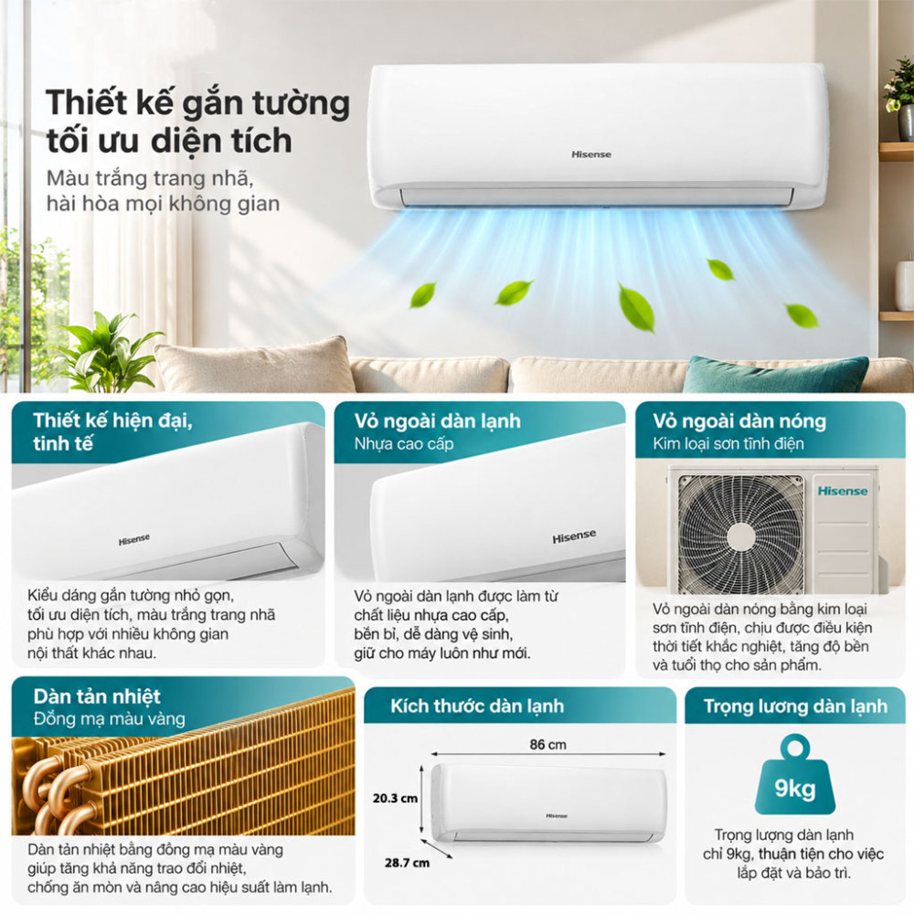 Máy lạnh Hisense AS-12CR4RGUHA00 - Hàng chính hãng