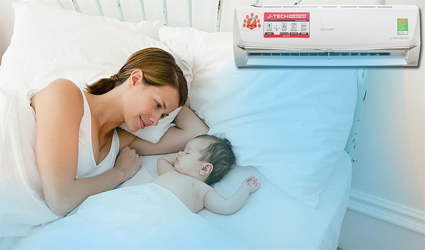 Chế độ baby sleep của máy lạnh Inverter 1.5 HP Sharp AH-X12SEW