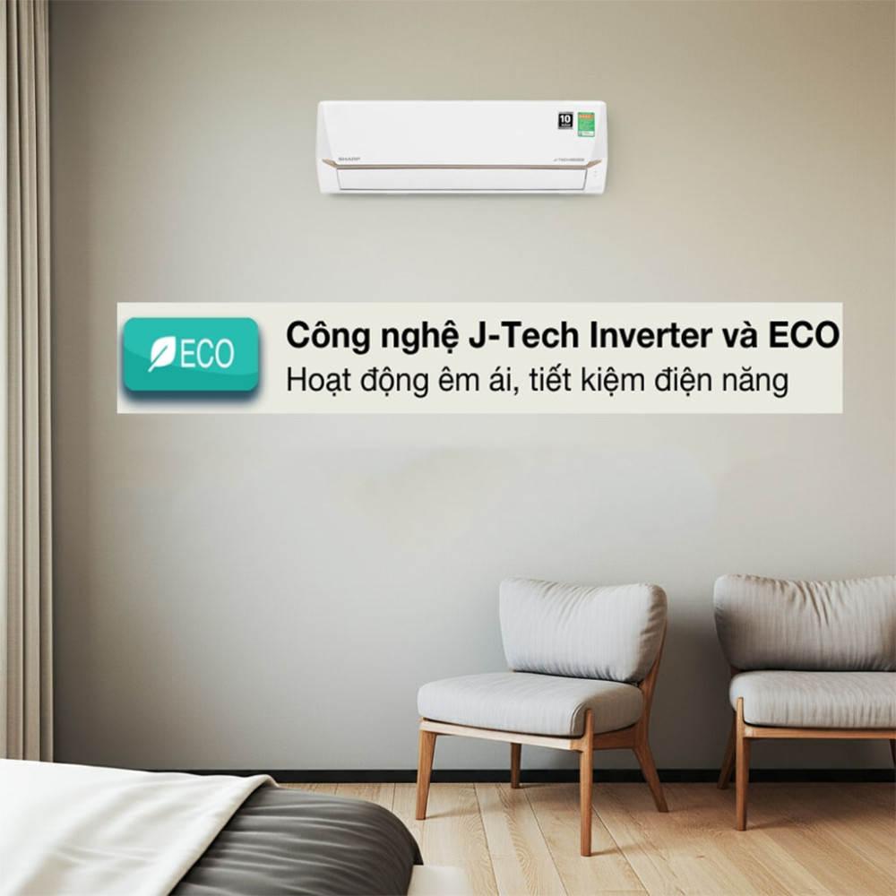 Máy lạnh Inverter 1.5 HP Sharp AH-X13CEWC công nghệ tiết kiệm điện