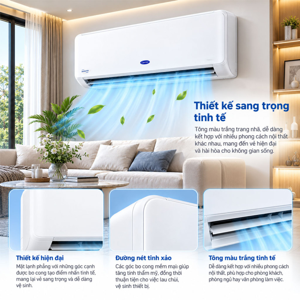 Máy lạnh Inverter 2HP Carrier 38/42GCVUE018-703V - Hàng chính hãng