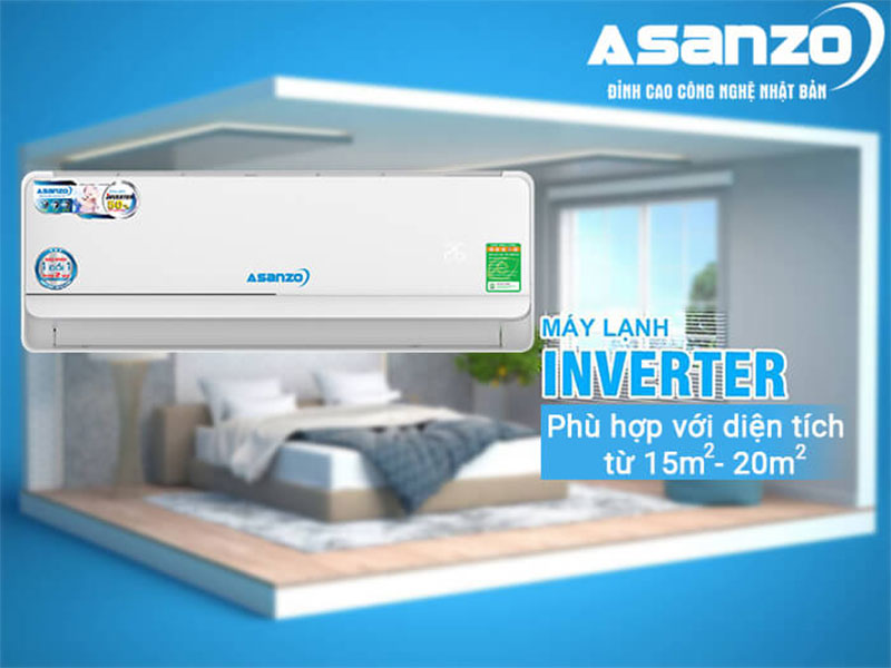 Máy lạnh Inverter Asanzo K12A ứng dụng công nghệ Inverter
