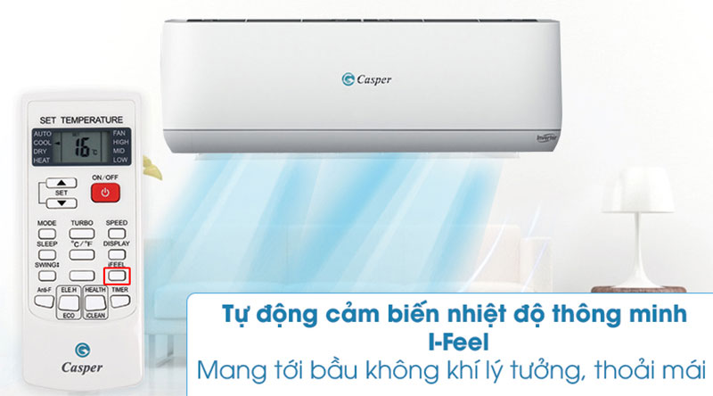 Máy lạnh Inverter Casper GC-24TL32 với cảm biến nhiệt độ thông minh