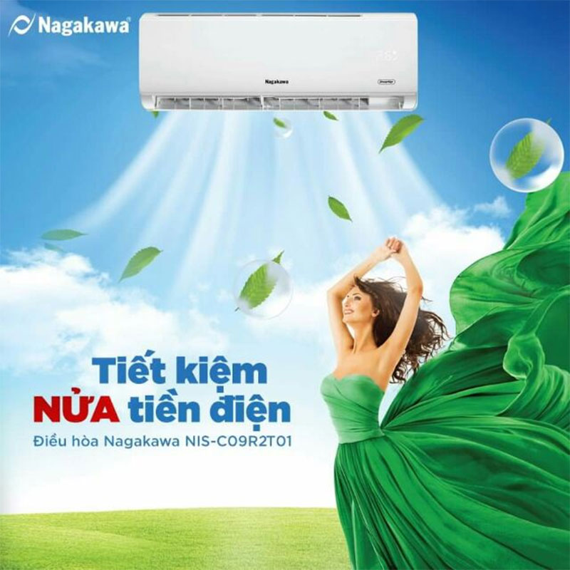 Máy lạnh Inverter Nagakawa NIS-C09R2T01 với công nghệ tiết kiệm điện hiệu quả